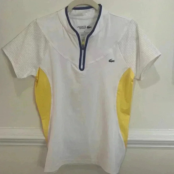 LACOSTE Sport Short Sleeve Shirt Top Preppy Women's 10 - Picture 3 of 11